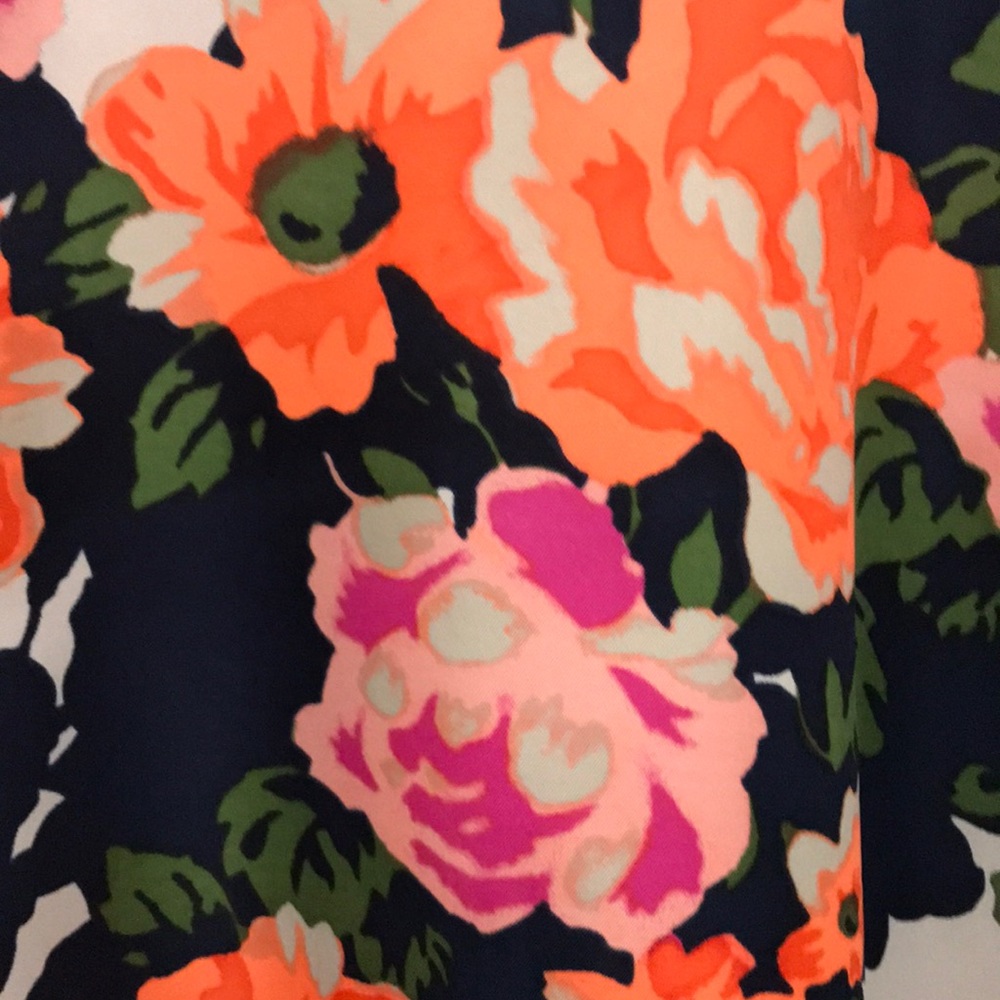 Fall Pretty Donna Morgan Tropical Midi Dress. Size 8. Bust 36”. - Picture 3 of 4